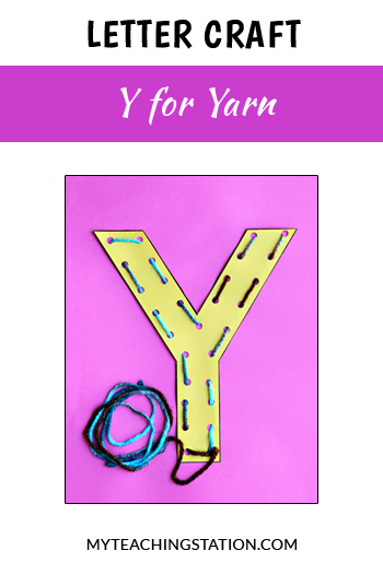 Yarn Letter Craft for Letter Y