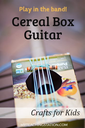 Cereal Box Guitar Craft for Kids