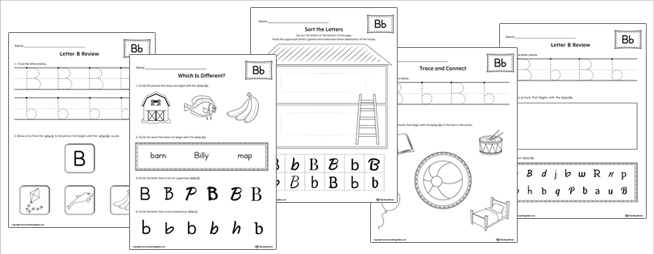 Learning the Alphabet Review Practice Worksheets