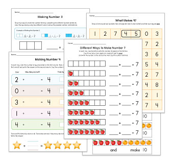 Compose / Decompose Numbers Worksheet