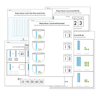 Kindergarten Place Value Worksheets