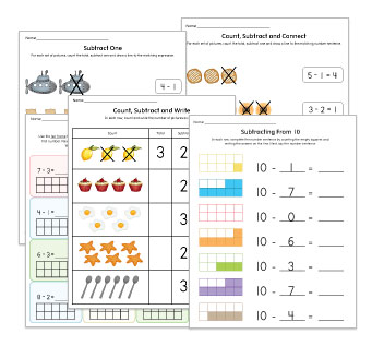 Kindergarten Subtraction Worksheets