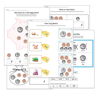 Money Kindergarten Worksheets