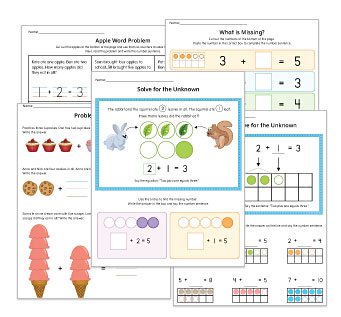 Problem Solving Kindergarten Worksheets