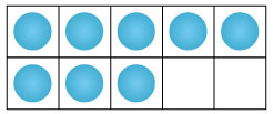 Ten-Frame with Eight Counters