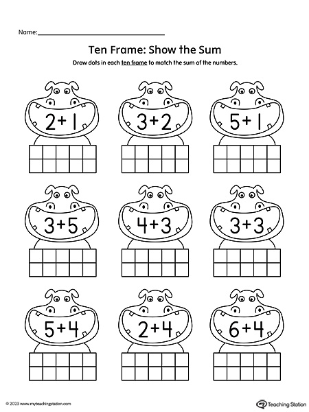 Preschool Addition Printable Worksheets | MyTeachingStation.com