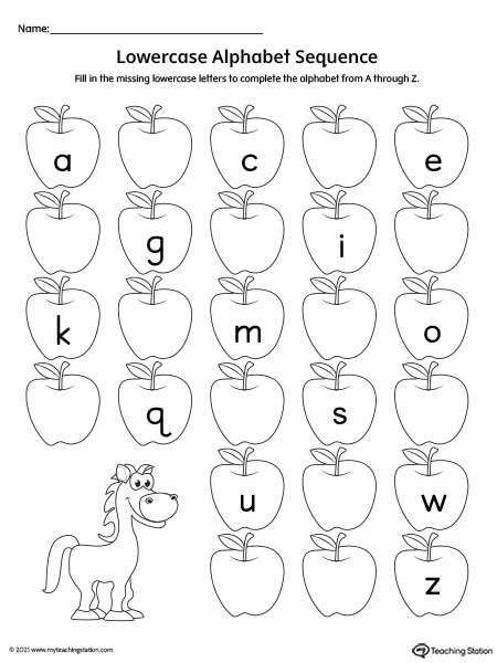 Alphabet Sequence Worksheet