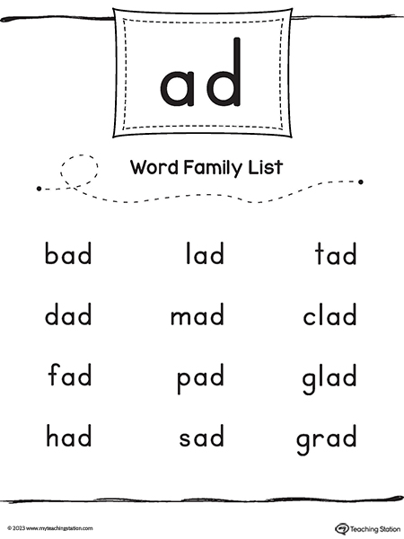 AD Word Family List