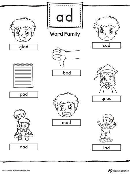 AD Word Family Image Poster
