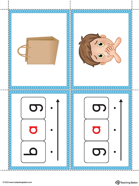 AG Word Family Image Flashcards Printable PDF (Color)