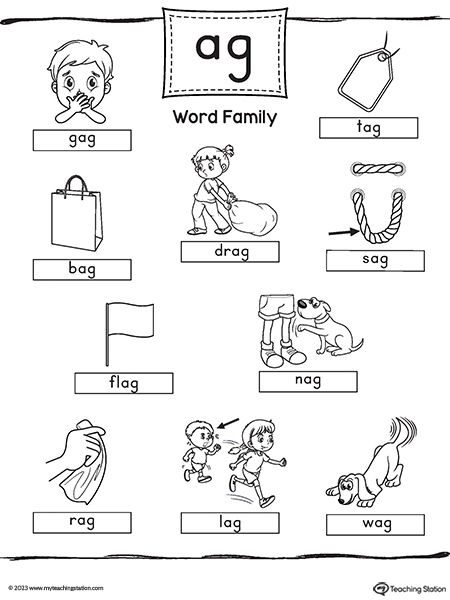 AG Word Family Image Poster