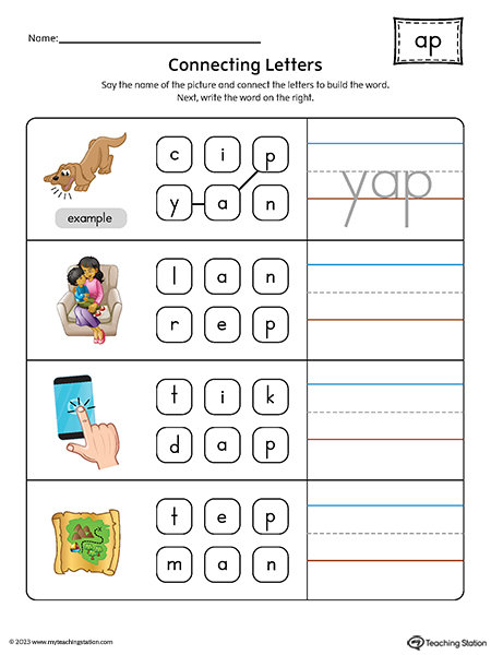 AP Word Family Build Words Printable PDF