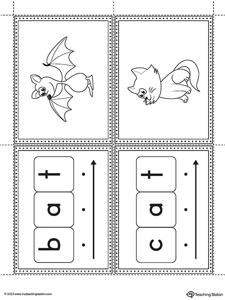 AT Word Family Image Flashcards Printable PDF