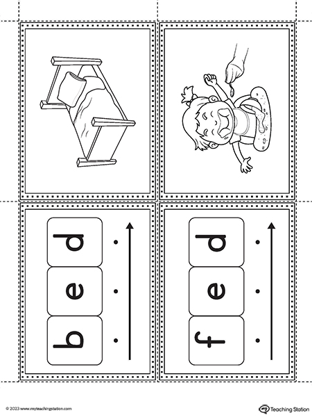 ED Word Family Image Flashcards Printable PDF