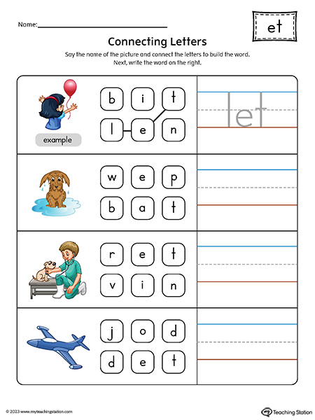 ET Word Family Build CVC Words Printable PDF MyTeachingStation