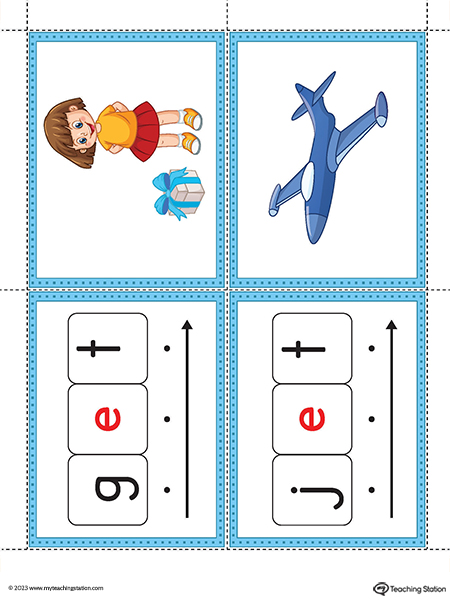 ET Word Family CVC Picture Cards Printable PDF (Color)