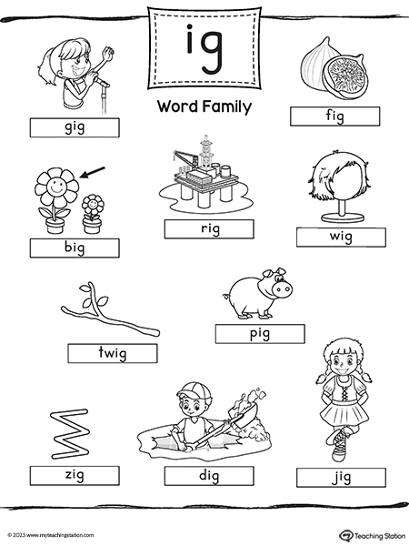 IG Word Family Image Poster