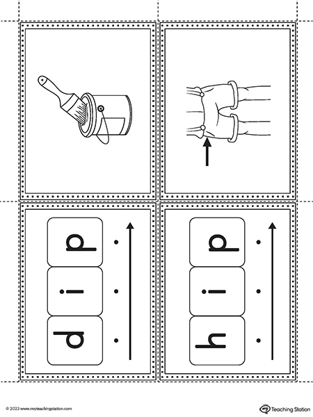 IP Word Family Image Flashcards Printable PDF