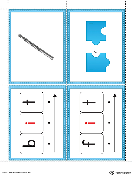 IT Word Family Image Flashcards Printable PDF (Color)