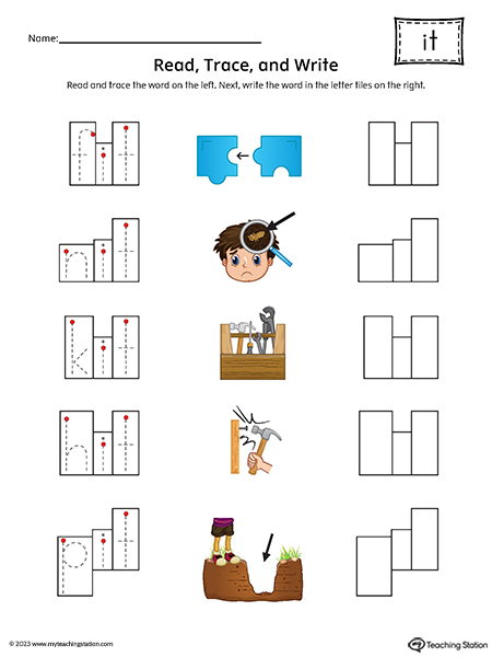 IT Word Family Read and Spell Printable PDF
