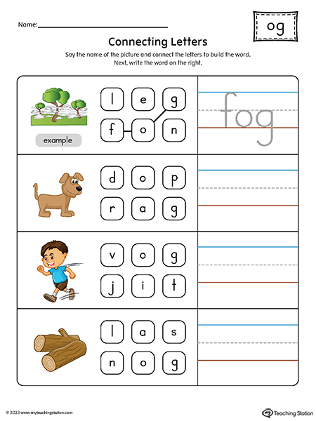 OG Word Family Build Words Printable PDF