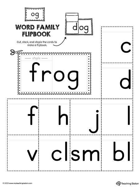 OG Word Family Flipbook Printable PDF