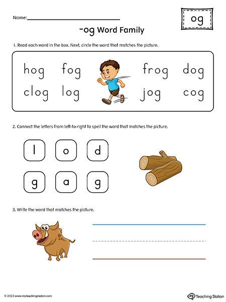 OG Word Family Printable PDF