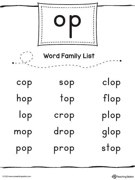 OP Word Family List