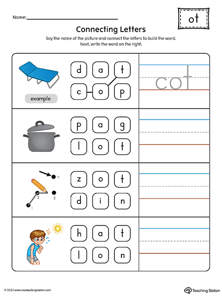 OT Word Family Build Words Printable PDF