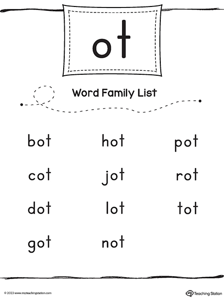 OT Word Family CVC List