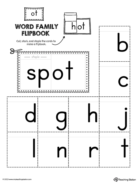 OT Word Family Flipbook Printable PDF