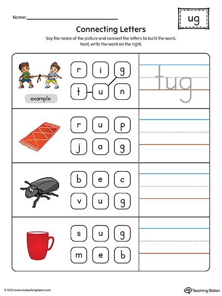 UG Word Family Build Words Printable PDF