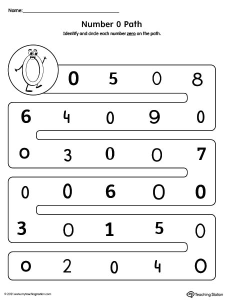Different Number Styles Worksheet: 0