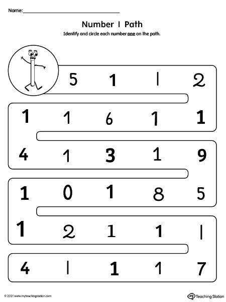 Different Number Styles Worksheet: 1