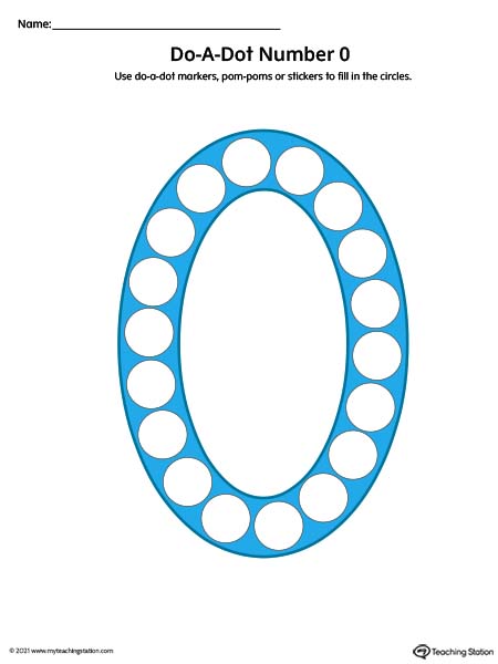 Do A Dot Number 0 Printable Worksheet Color MyTeachingStation