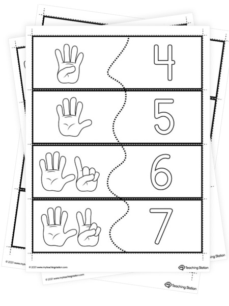 Finger Counting 1 10 And Number Writing Worksheet MyTeachingStation