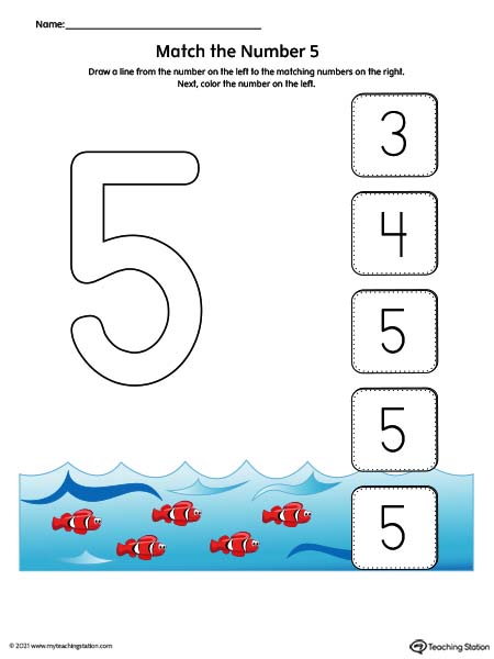 Practice number recognition by drawing a line to the matching numbers in this printable worksheet. Featuring number one. Available in color.