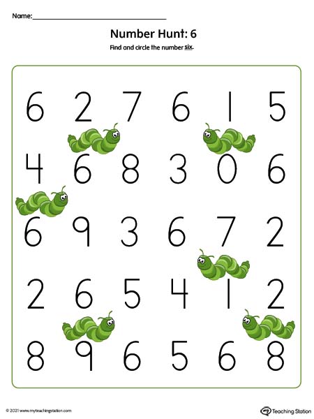 number-recognition-worksheet-find-and-circle-number-6-color-myteachingstation