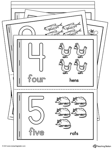 Numbers 0-10 Printable Mini Book is the perfect activity for preschoolers and kindergarteners to practice identifying numbers 0-10.