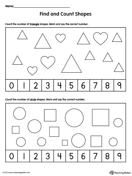 Shapes and Numbers Worksheet