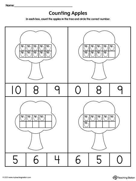 Ten Frame Printable Worksheet