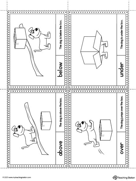 Positional Word Cards: Above, Below, Under, Over