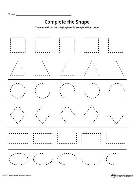 Shape Tracing Worksheets  Free Printable Worksheets