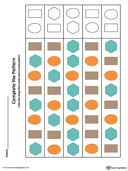 Find the Pattern: Shape (Color)