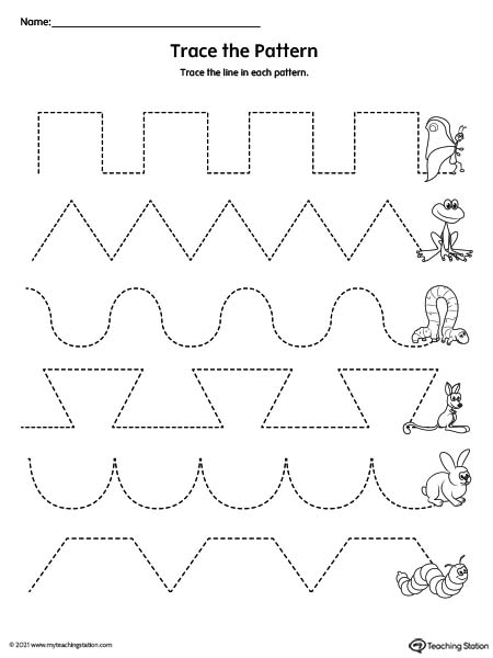 Trace the Pattern Printable Worksheet