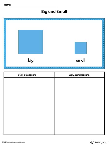 Big and Small Size Worksheet (Color)