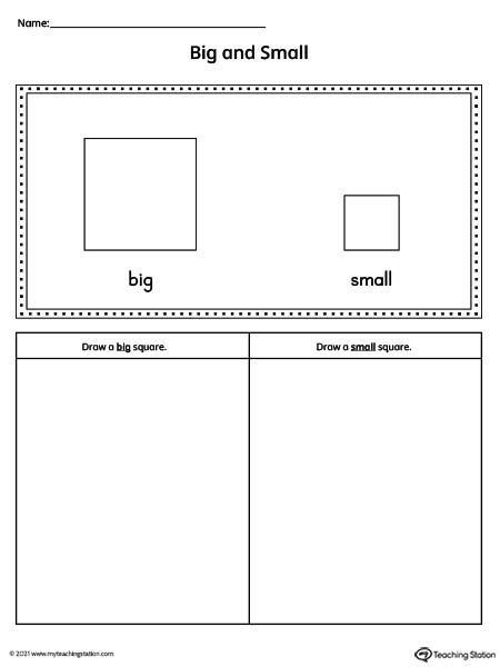 Big and Small Size Worksheet