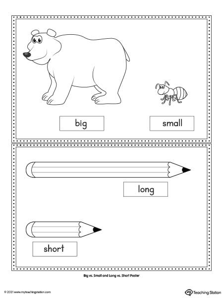 Big and small concept - KIDS Activities and Worksheets