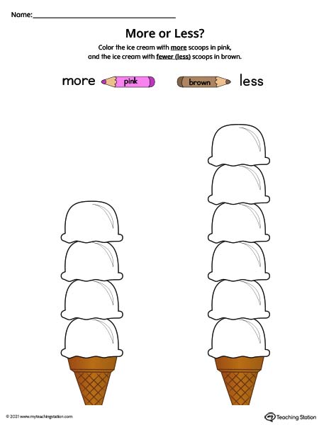 Free cone worksheets for kindergartens