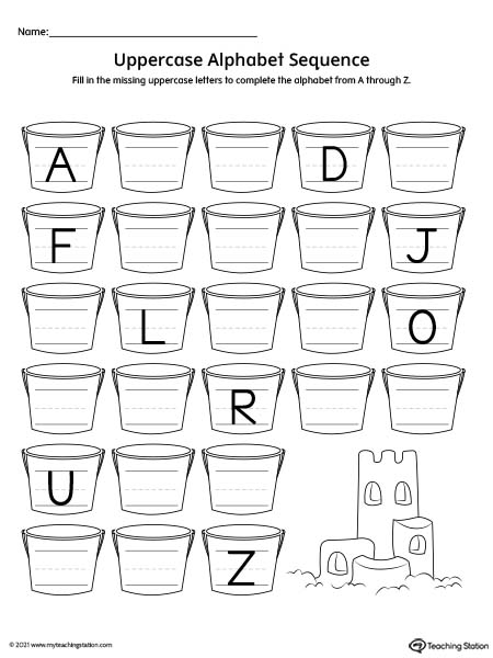 Letter Sequence Worksheets for Kids Online - SplashLearn